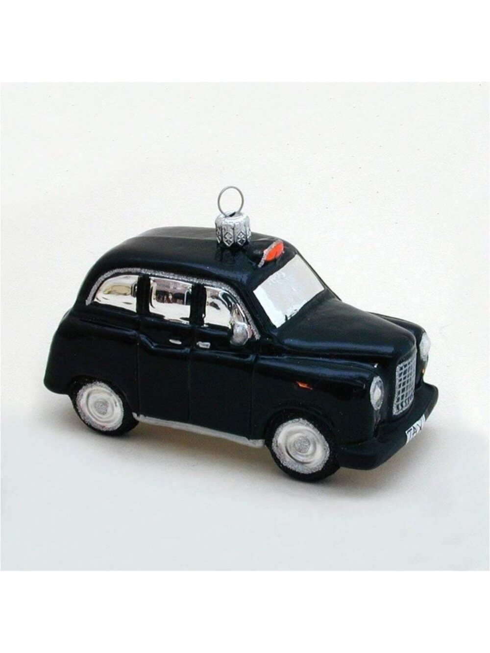 Hand Blown Glass Christmas Ornament - British Taxi Hackney Carriage Decor